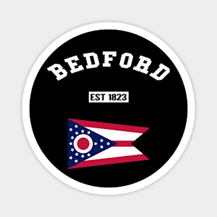 🐱‍👤 Bedford Ohio Strong, Buckeye State Flag, 1823, City Pride Magnet